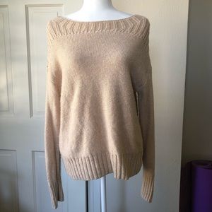 GAP cream super soft boatneck winter sweater